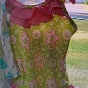 Floral Green and Pink Dress